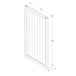 Pine Traditional Gate, (H)1.8m (W)0.92m -Garden Outdoor Store pine traditional gate h 1 8m w 0 92m5013053157473 01t bq