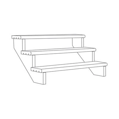 Richard Burbidge Redwood Deck Step (W)1066mm (T)40mm, Set Of 5 3 Richard Burbidge Redwood Deck Step (W)1066mm (T)40mm, Set Of 5 - Image 3