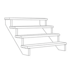 Richard Burbidge Redwood Deck Step (W)1066mm (T)40mm, Set Of 6 -Garden Outdoor Store richard burbidge redwood deck step w 1066mm t 40mm set of 65000473080368 01t BQ