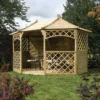 Rowlinson Sandringham Natural Octagonal Gazebo, (W)3.94m (D)3m - Assembly Service Included