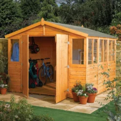Rowlinson Sheds 9x9 Apex Tongue & Groove Wooden Workshop