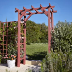 Rowlinson Square Top Softwood Arch -Garden Outdoor Store rowlinson square top softwood arch5013856000846 02i