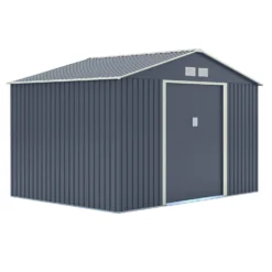 Rowlinson Trentvale 10x8 Apex Dark Grey Metal Shed 15 Rowlinson Trentvale 10x8 Apex Dark Grey Metal Shed -Garden Outdoor Store rowlinson trentvale 10x8 apex dark grey metal shed5013856206262 03c bq scaled