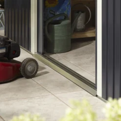 Rowlinson Trentvale 10x8 Apex Dark Grey Metal Shed -Garden Outdoor Store rowlinson trentvale 10x8 apex dark grey metal shed5013856206262 39c bq