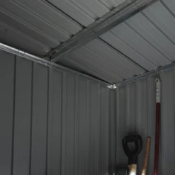 Rowlinson Trentvale 8x4 Pent Dark Grey Metal Shed -Garden Outdoor Store rowlinson trentvale 8x4 pent dark grey metal shed5013856206323 37c bq