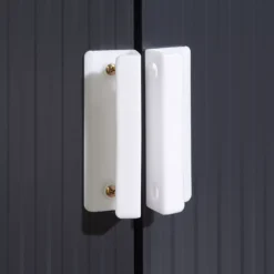 Rowlinson Trentvale 8x4 Pent Dark Grey Metal Shed -Garden Outdoor Store rowlinson trentvale 8x4 pent dark grey metal shed5013856206323 40c bq