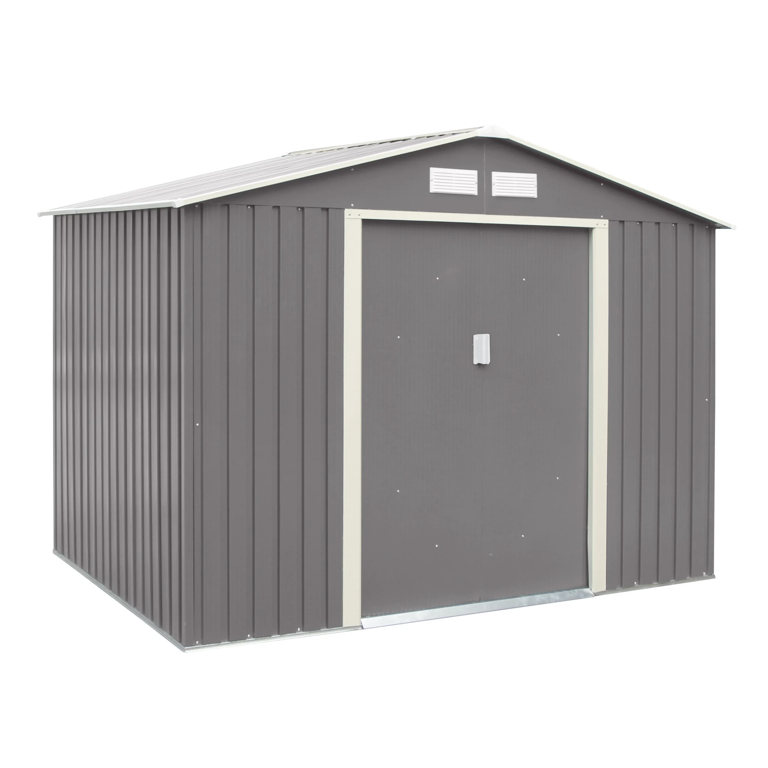Rowlinson Trentvale 8x6 Apex Light Grey Metal Shed 3 Rowlinson Trentvale 8x6 Apex Light Grey Metal Shed - Image 3