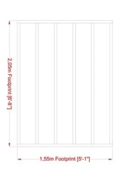 Shire 2X1.5 Timber Shed Base (L) 155cm X (W) 205cm -Garden Outdoor Store shire 2x1 5 timber shed base l 155cm x w 205cm5397007009255 01t BQ