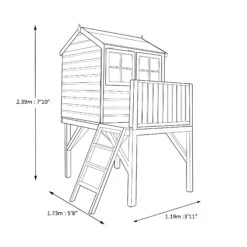 Shire 6x4 Bunny Whitewood Pine Playhouse Assembly Required -Garden Outdoor Store shire 6x4 bunny whitewood pine playhouse assembly required5019804111732 03t