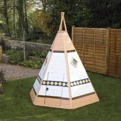 Shire 7x6 Wigwam Whitewood Pine Playhouse Assembly Required -Garden Outdoor Store shire 7x6 wigwam whitewood pine playhouse assembly required5019804113675 02i bq