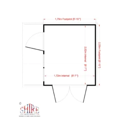 Shire 7x8 Crib Whitewood Pine Playhouse Assembly Required -Garden Outdoor Store shire 7x8 crib whitewood pine playhouse assembly required5019804111794 03t scaled