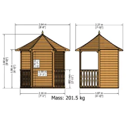 Shire Arbour, (H)2600mm (W)2160mm (D)1870mm - Assembly Required 8 Shire Arbour, (H)2600mm (W)2160mm (D)1870mm - Assembly Required -Garden Outdoor Store shire arbour h 2600mm w 2160mm d 1870mm assembly required5060437982206 01t bq