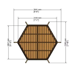 Shire Arbour, (H)2600mm (W)2160mm (D)1870mm - Assembly Required 9 Shire Arbour, (H)2600mm (W)2160mm (D)1870mm - Assembly Required -Garden Outdoor Store shire arbour h 2600mm w 2160mm d 1870mm assembly required5060437982206 02t bq
