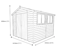 Shire Atlas 10x8 Ft Apex Shiplap Wooden 2 Door 2 Windows Shed With Floor - Assembly Service Included -Garden Outdoor Store shire atlas 10x8 ft apex shiplap wooden 2 door 2 windows shed with floor assembly service included5019804102099 03t scaled
