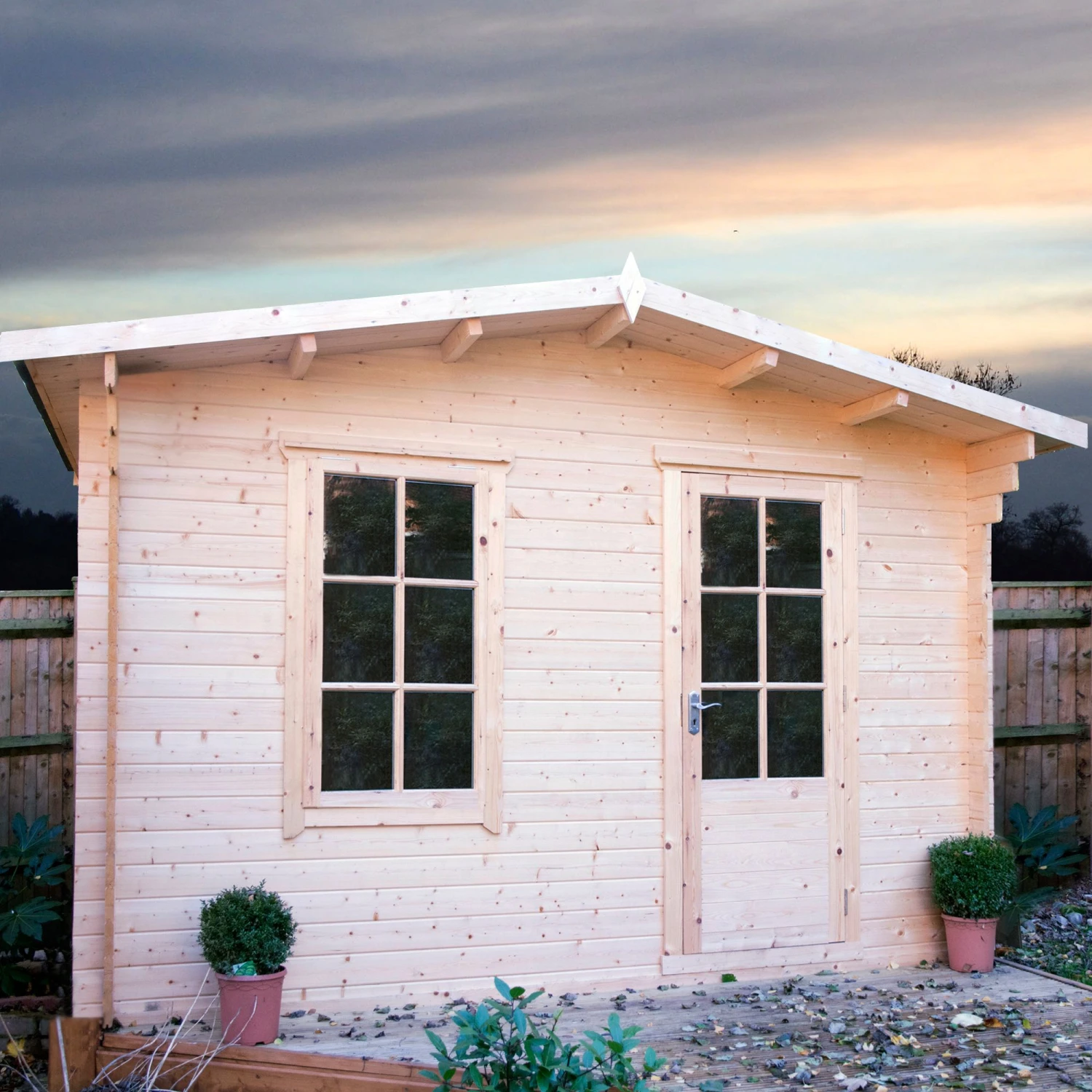 Shire Bucknells 10x10 Toughened Glass Apex Tongue & Groove Wooden Cabin - Base Not Included 1 Shire Bucknells 10x10 Toughened Glass Apex Tongue & Groove Wooden Cabin - Base Not Included