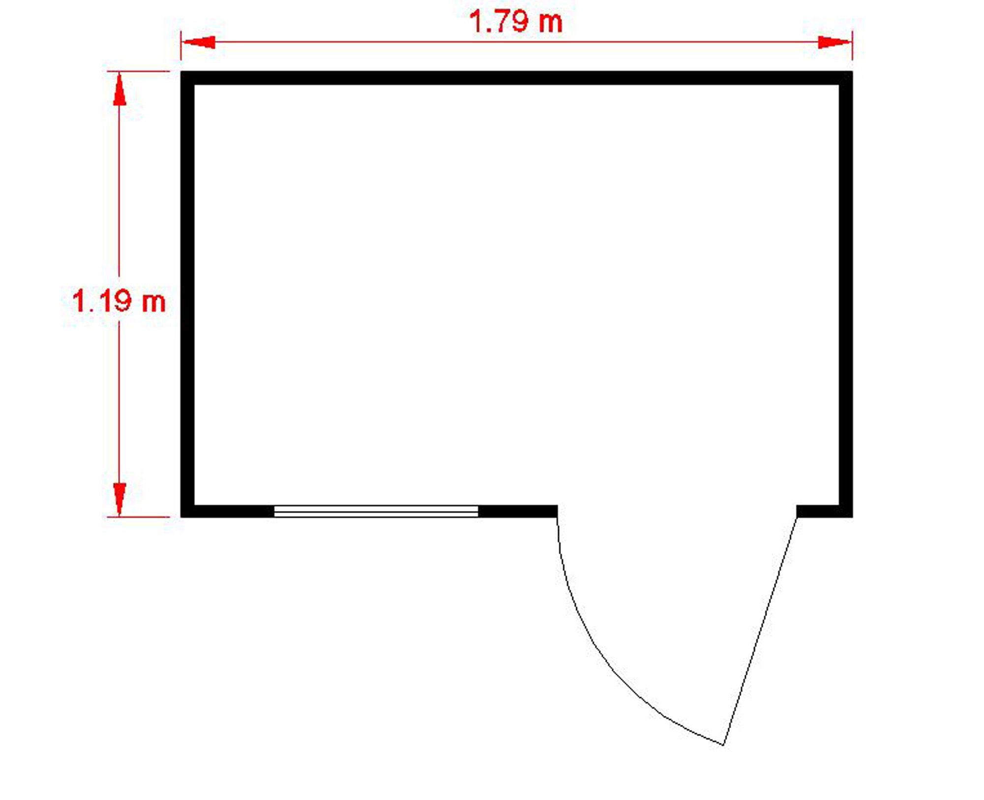 Shire Caldey 6x4 Ft Pent Shiplap Wooden Shed With Floor (Base Included) 7 Shire Caldey 6x4 Ft Pent Shiplap Wooden Shed With Floor (Base Included) - Image 7