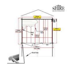 Shire Cannock 10x8 Ft Apex Tongue & Groove Wooden Cabin With Felt Tile Roof - Assembly Service Included -Garden Outdoor Store shire cannock 10x8 ft apex tongue groove wooden cabin with felt tile roof assembly service included5019804111299 02t