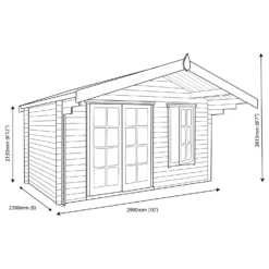 Shire Cannock 10x8 Ft Apex Tongue & Groove Wooden Cabin With Felt Tile Roof - Assembly Service Included -Garden Outdoor Store shire cannock 10x8 ft apex tongue groove wooden cabin with felt tile roof assembly service included5019804111299 03t