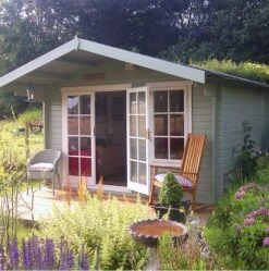 Shire Cannock 12x12 Toughened Glass Apex Tongue & Groove Wooden Cabin - Base Not Included -Garden Outdoor Store shire cannock 12x12 toughened glass apex tongue groove wooden cabin base not included5019804312122 01i bq