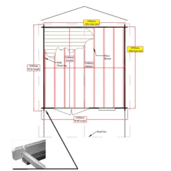 Shire Cannock 12x12 Toughened Glass Apex Tongue & Groove Wooden Cabin - Base Not Included -Garden Outdoor Store shire cannock 12x12 toughened glass apex tongue groove wooden cabin base not included5019804312122 02t