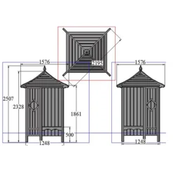 Shire Corner Arbour, (H)2510mm (W)1250mm (D)1250mm 5 Shire Corner Arbour, (H)2510mm (W)1250mm (D)1250mm -Garden Outdoor Store shire corner arbour h 2510mm w 1250mm d 1250mm5060437982220 01t bq