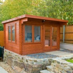 Shire Danbury 12x8 Toughened Glass Pent Tongue & Groove Wooden Cabin - Base Not Included -Garden Outdoor Store shire danbury 12x8 toughened glass pent tongue groove wooden cabin base not included5019804414420 03i bq