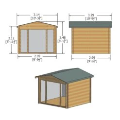 Shire Epping 10x10 Toughened Glass Apex Tongue & Groove Wooden Cabin -Garden Outdoor Store shire epping 10x10 toughened glass apex tongue groove wooden cabin5019804119547 01t bq