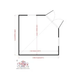 Shire Hampton 10x10 Glass Pent Shiplap Wooden Summer House - Base Not Included -Garden Outdoor Store shire hampton 10x10 glass pent shiplap wooden summer house base not included5019804008186 03t