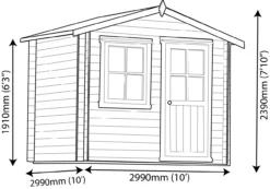 Shire Hartley 8x6 Glass Apex Tongue & Groove Wooden Cabin - Base Included 18 Shire Hartley 8x6 Glass Apex Tongue & Groove Wooden Cabin - Base Included -Garden Outdoor Store shire hartley 8x6 glass apex tongue groove wooden cabin base included5397007006421 01t bq