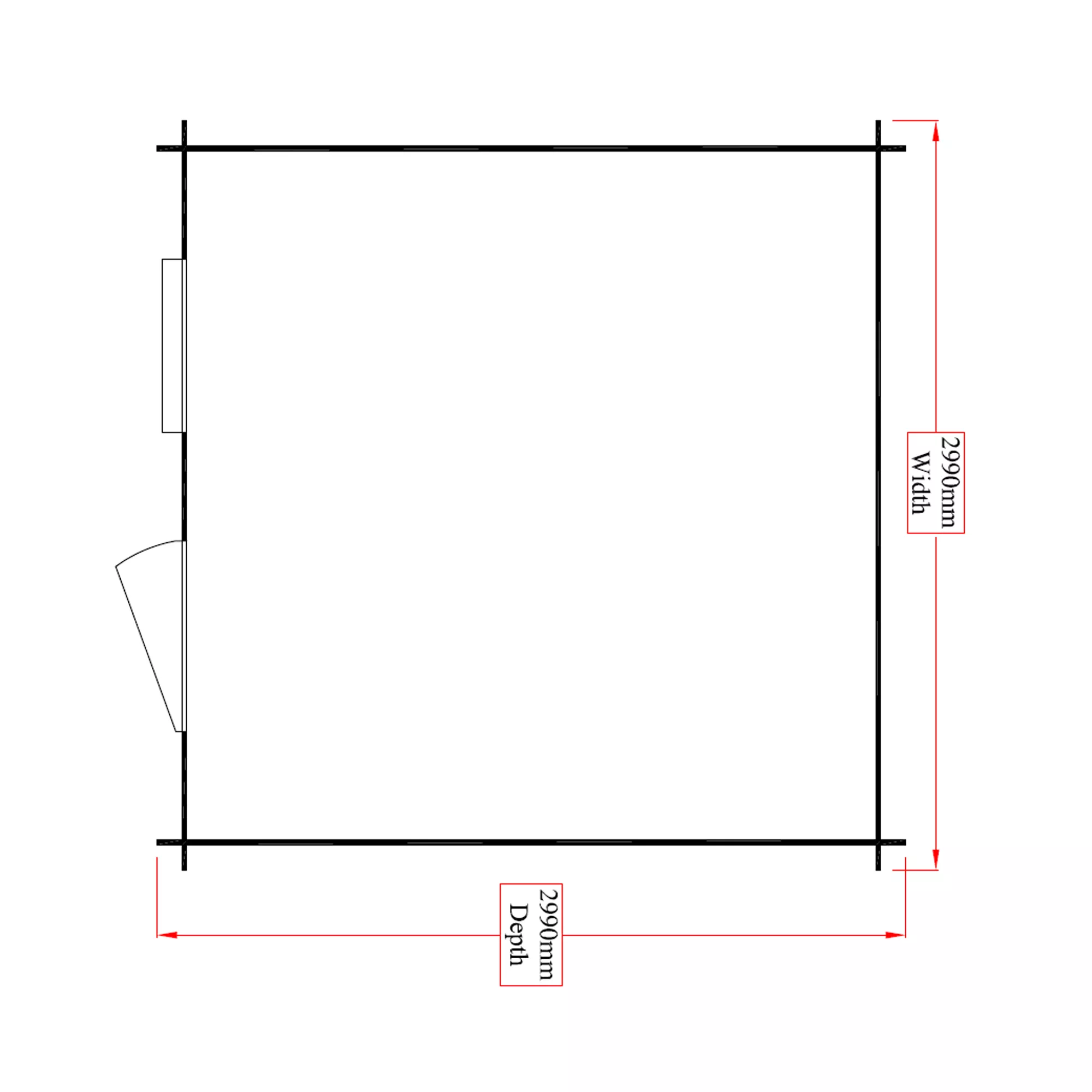 Shire Hartley 8x6 Glass Apex Tongue & Groove Wooden Cabin - Base Included 10 Shire Hartley 8x6 Glass Apex Tongue & Groove Wooden Cabin - Base Included - Image 10