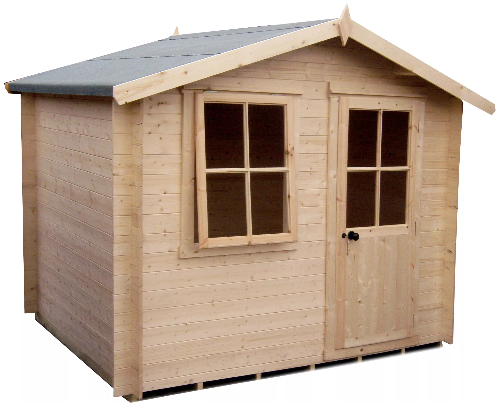 Shire Hartley 8x6 Glass Apex Tongue & Groove Wooden Cabin - Base Included 2 Shire Hartley 8x6 Glass Apex Tongue & Groove Wooden Cabin - Base Included - Image 2