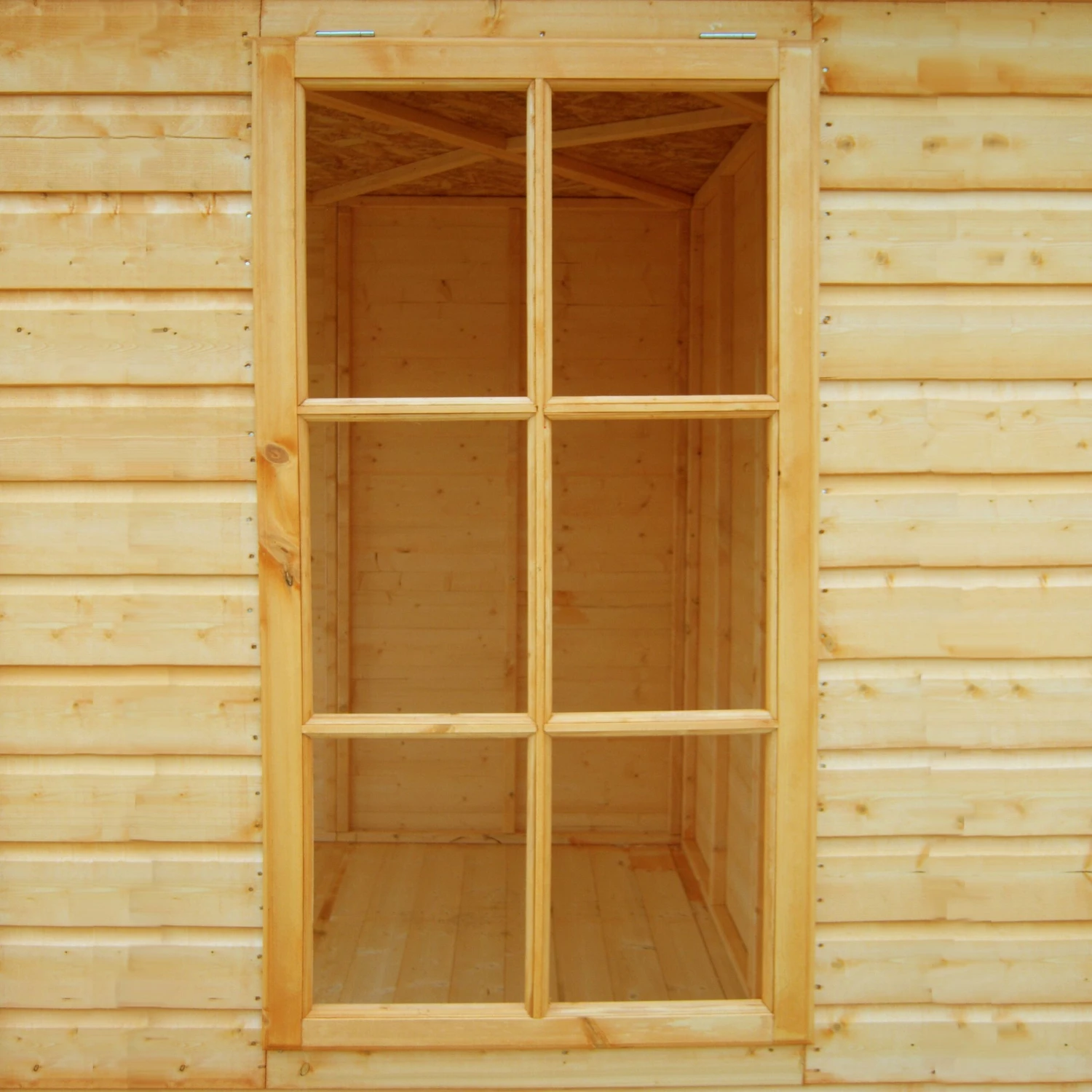 Shire Kensington 7x7 Toughened Glass Apex Shiplap Wooden Summer House - Base Not Included 4 Shire Kensington 7x7 Toughened Glass Apex Shiplap Wooden Summer House - Base Not Included - Image 4