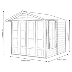 Shire Kensington 7x7 Toughened Glass Apex Shiplap Wooden Summer House - Base Not Included 11 Shire Kensington 7x7 Toughened Glass Apex Shiplap Wooden Summer House - Base Not Included -Garden Outdoor Store shire kensington 7x7 toughened glass apex shiplap wooden summer house base not included5019804111183 03t scaled
