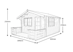 Shire Kinver 12x12 Glass Apex Tongue & Groove Wooden Cabin - Base Not Included -Garden Outdoor Store shire kinver 12x12 glass apex tongue groove wooden cabin base not included5019804112173 03t scaled