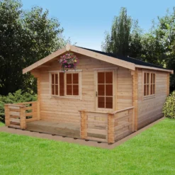 Shire Kinver 12x14 Toughened Glass Apex Tongue & Groove Wooden Cabin - Base Not Included 7 Shire Kinver 12x14 Toughened Glass Apex Tongue & Groove Wooden Cabin - Base Not Included -Garden Outdoor Store shire kinver 12x14 toughened glass apex tongue groove wooden cabin base not included5019804111404 01i