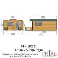 Shire Kinver 14x18 Toughened Glass Apex Tongue & Groove Wooden Cabin - Base Not Included 10 Shire Kinver 14x18 Toughened Glass Apex Tongue & Groove Wooden Cabin - Base Not Included -Garden Outdoor Store shire kinver 14x18 toughened glass apex tongue groove wooden cabin base not included5019804114399 02i bq