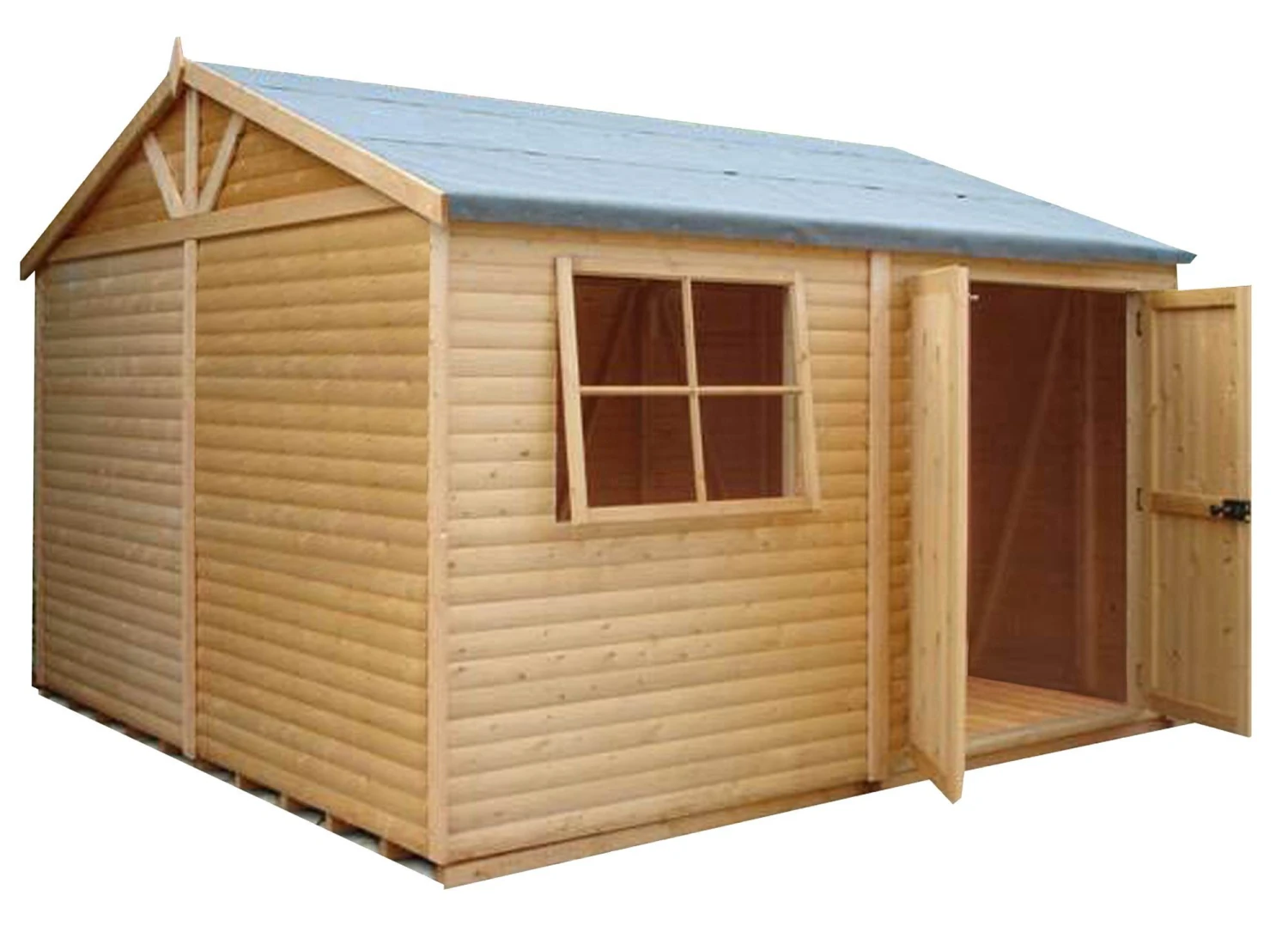 Shire Mammoth 10x10 Glass Apex Wooden Workshop - Base Not Included 1 Shire Mammoth 10x10 Glass Apex Wooden Workshop - Base Not Included