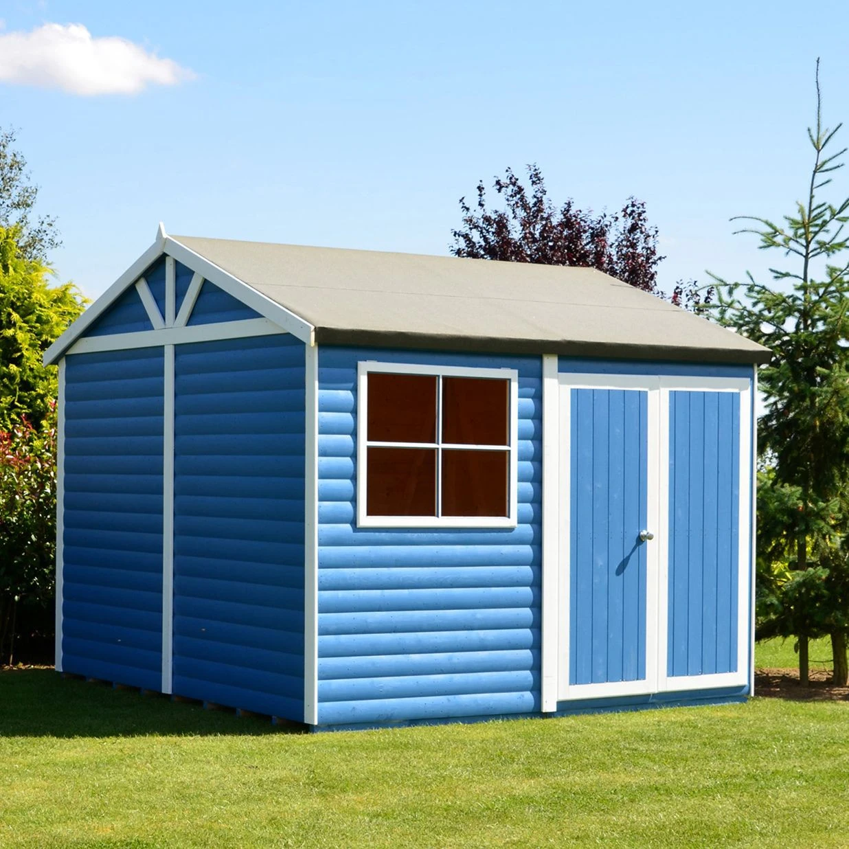 Shire Mammoth 10x10 Glass Apex Wooden Workshop - Base Not Included 5 Shire Mammoth 10x10 Glass Apex Wooden Workshop - Base Not Included - Image 5