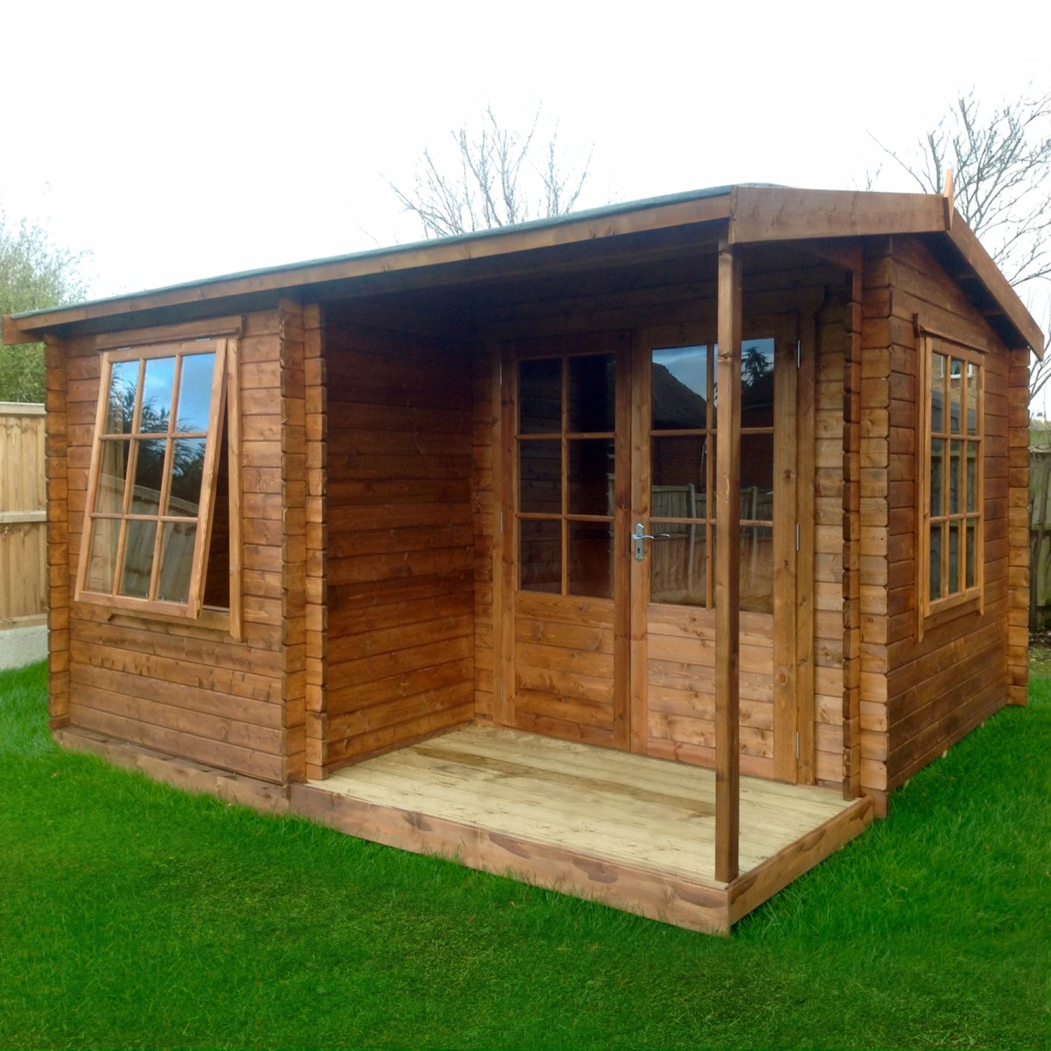 Shire Ringwood 12x16 Toughened Glass Apex Tongue & Groove Wooden Cabin 1 Shire Ringwood 12x16 Toughened Glass Apex Tongue & Groove Wooden Cabin