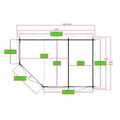 Shire Rowney 10x14 Ft Toughened Glass Apex Tongue & Groove Wooden Cabin With Felt Tile Roof -Garden Outdoor Store shire rowney 10x14 ft toughened glass apex tongue groove wooden cabin with felt tile roof5019804111268 03t