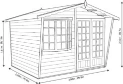 Shire Sandringham 10x8 Glass Apex Shiplap Wooden Summer House - Base Not Included 11 Shire Sandringham 10x8 Glass Apex Shiplap Wooden Summer House - Base Not Included -Garden Outdoor Store shire sandringham 10x8 glass apex shiplap wooden summer house base not included5019804891443 03t
