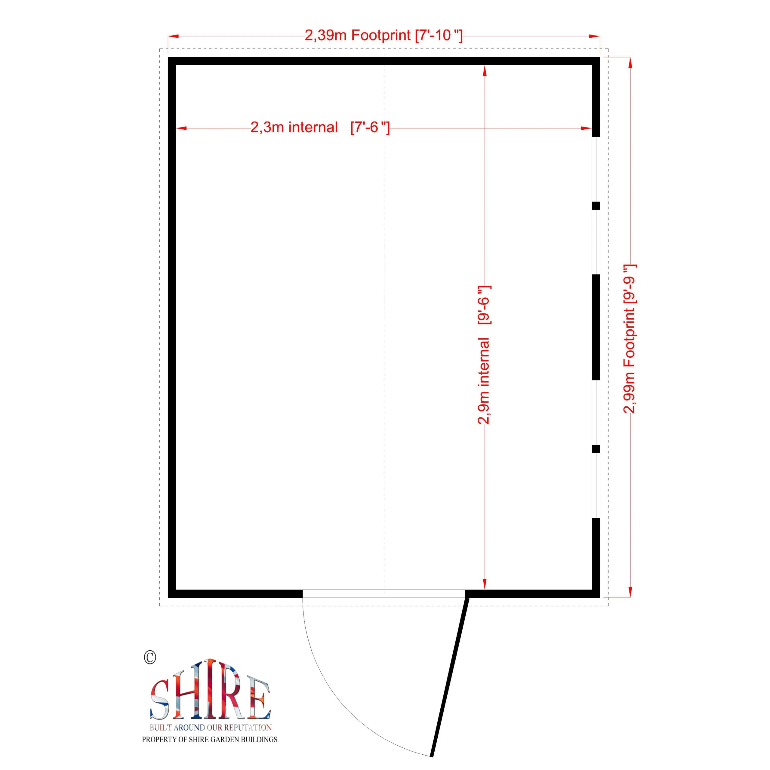 Shire Security Cabin 10x8 Ft Apex Shiplap Wooden Shed With Floor 3 Shire Security Cabin 10x8 Ft Apex Shiplap Wooden Shed With Floor - Image 3