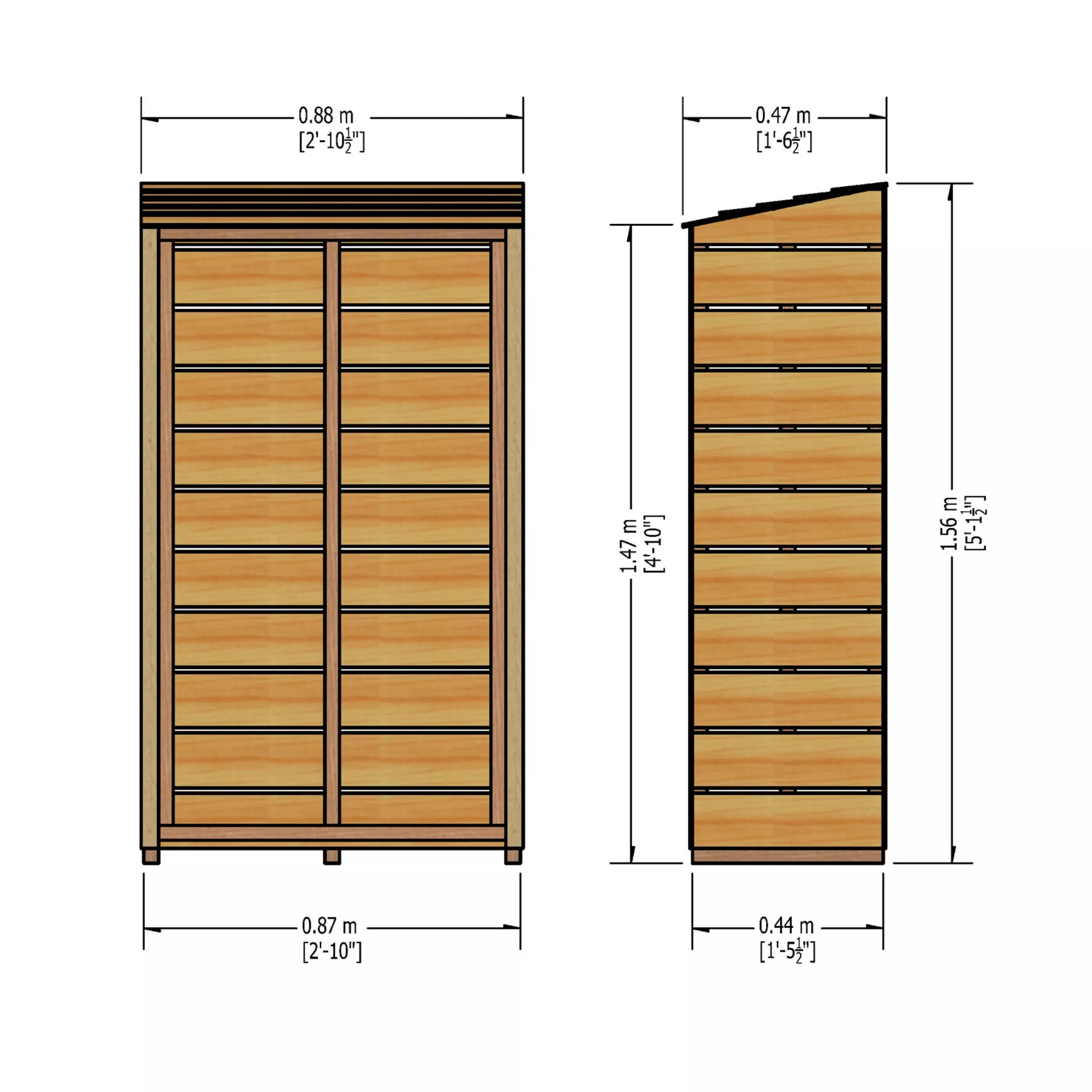 Shire Wooden Tall Log Store 5 Shire Wooden Tall Log Store - Image 5