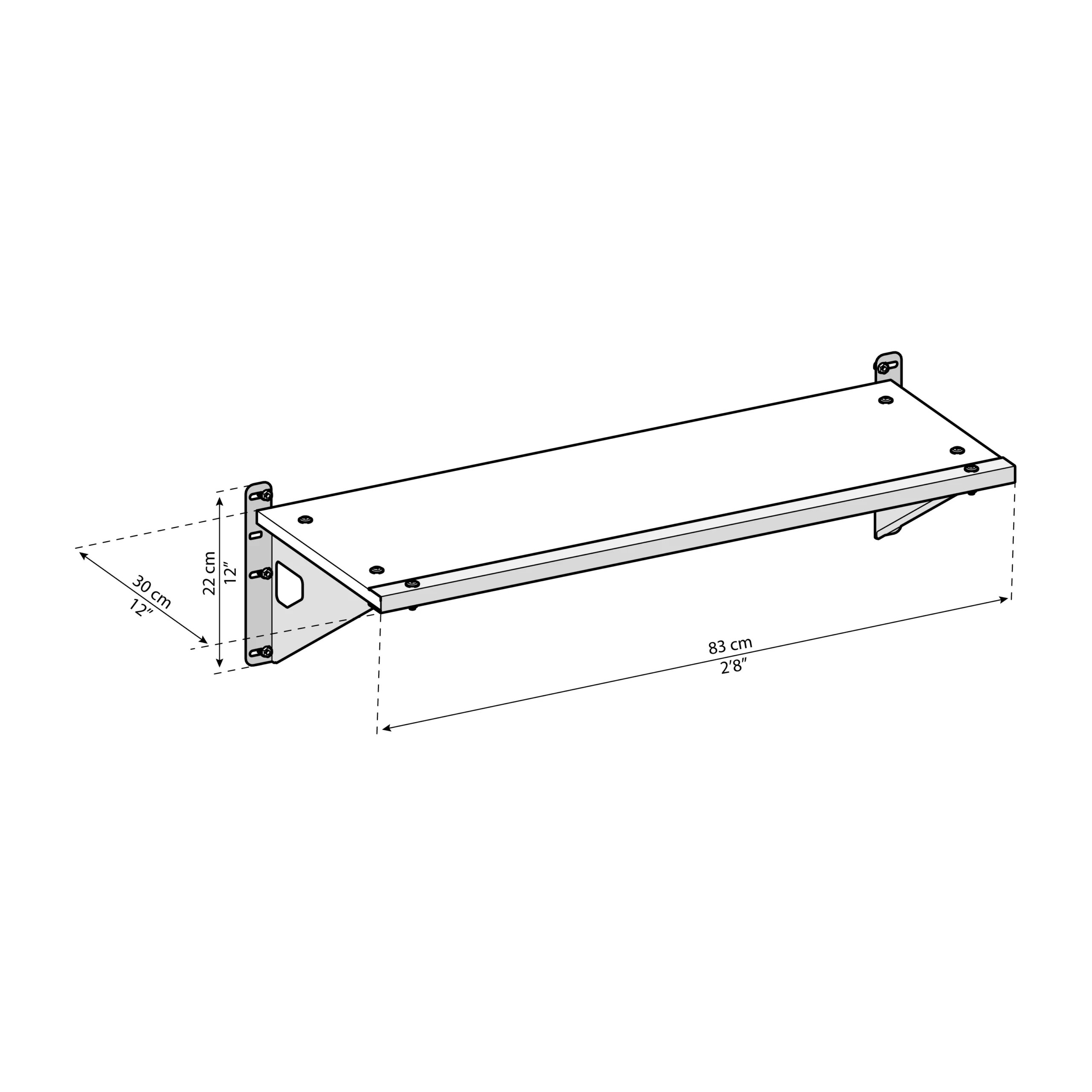 Skylight White Internal Shelf Kit (W)847mm (D)305mm 6 Skylight White Internal Shelf Kit (W)847mm (D)305mm - Image 6