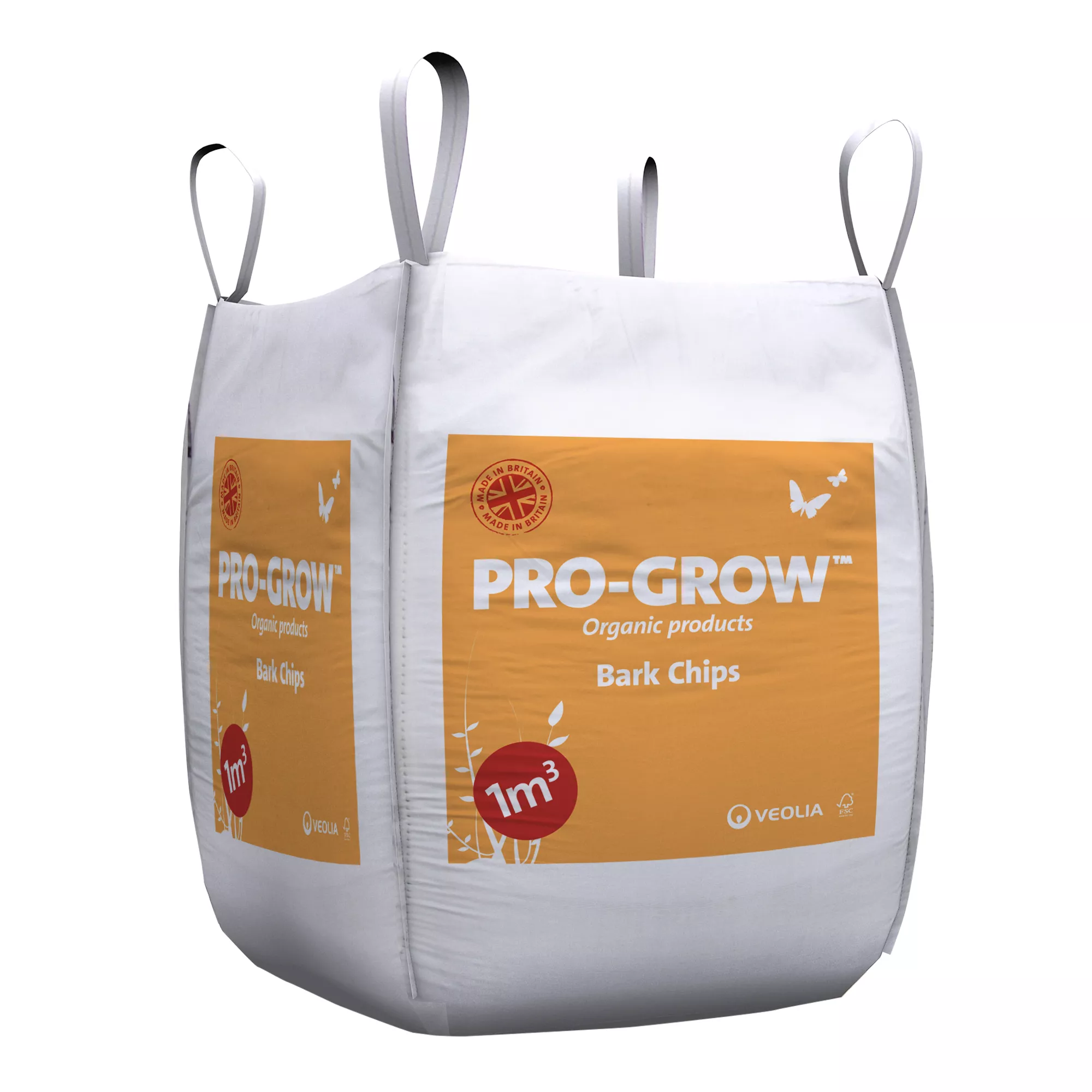 Veolia Pro-Grow Dark Brown Bark Chippings 1000L Bulk Bag, Pack Of 1 1 Veolia Pro-Grow Dark Brown Bark Chippings 1000L Bulk Bag, Pack Of 1