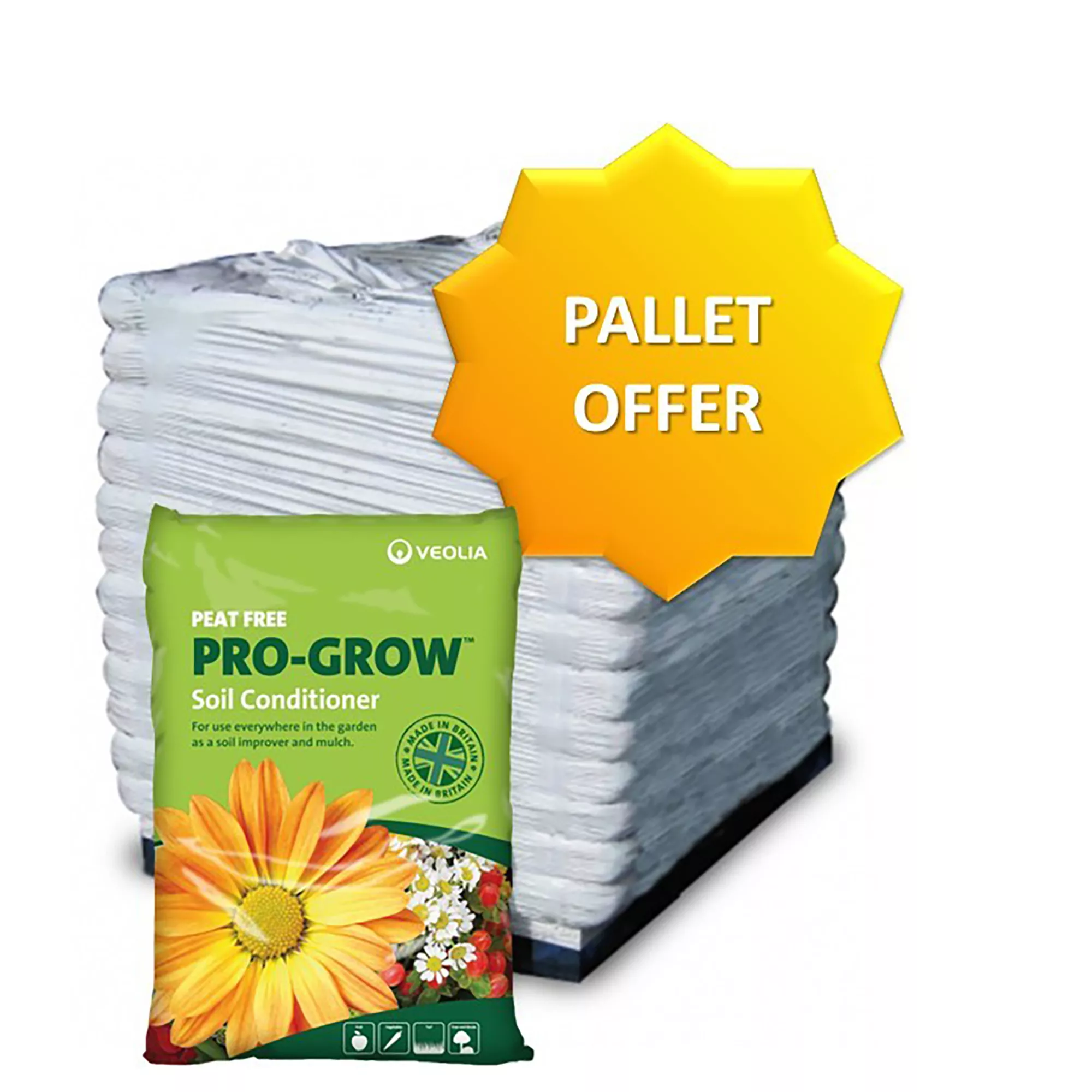 Veolia Pro-Grow Peat-free Multi-purpose Soil Conditioner 30L, Pack Of 35 2 Veolia Pro-Grow Peat-free Multi-purpose Soil Conditioner 30L, Pack Of 35 - Image 2