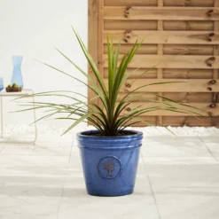 Verve Barcău Blue Ceramic Round Plant Pot (Dia)32cm 5 Verve Barcău Blue Ceramic Round Plant Pot (Dia)32cm -Garden Outdoor Store verve barcau blue ceramic round plant pot dia 32cm5059340327792 01i scaled