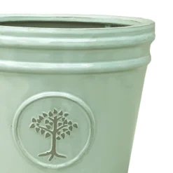 Garden Outdoor Store -Garden Outdoor Store verve barcau olive ceramic conical plant pot dia 20cm5059340327808 36c