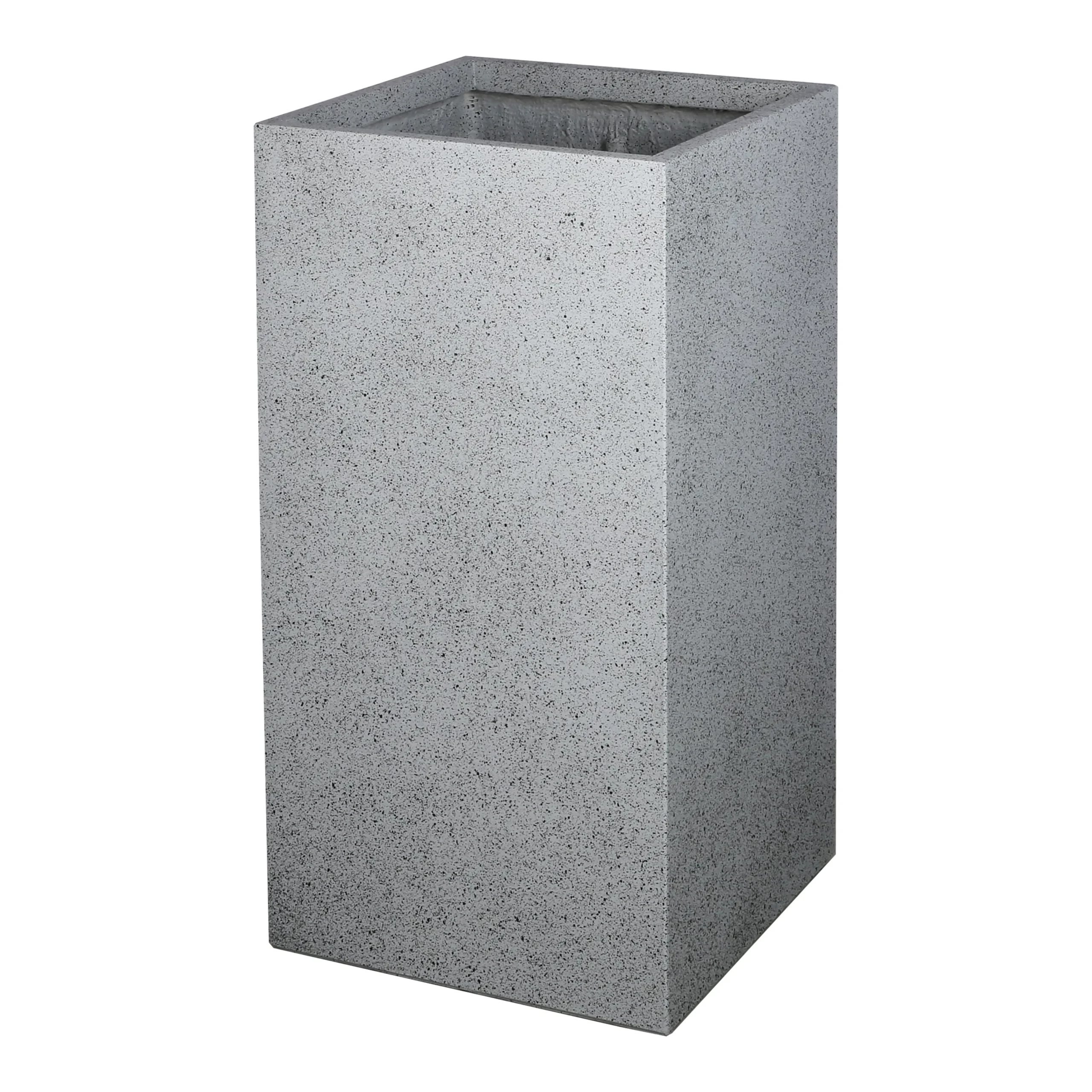 Verve Gray Square Planter (W) 31cm X (H) 80cm 1 Verve Gray Square Planter (W) 31cm X (H) 80cm