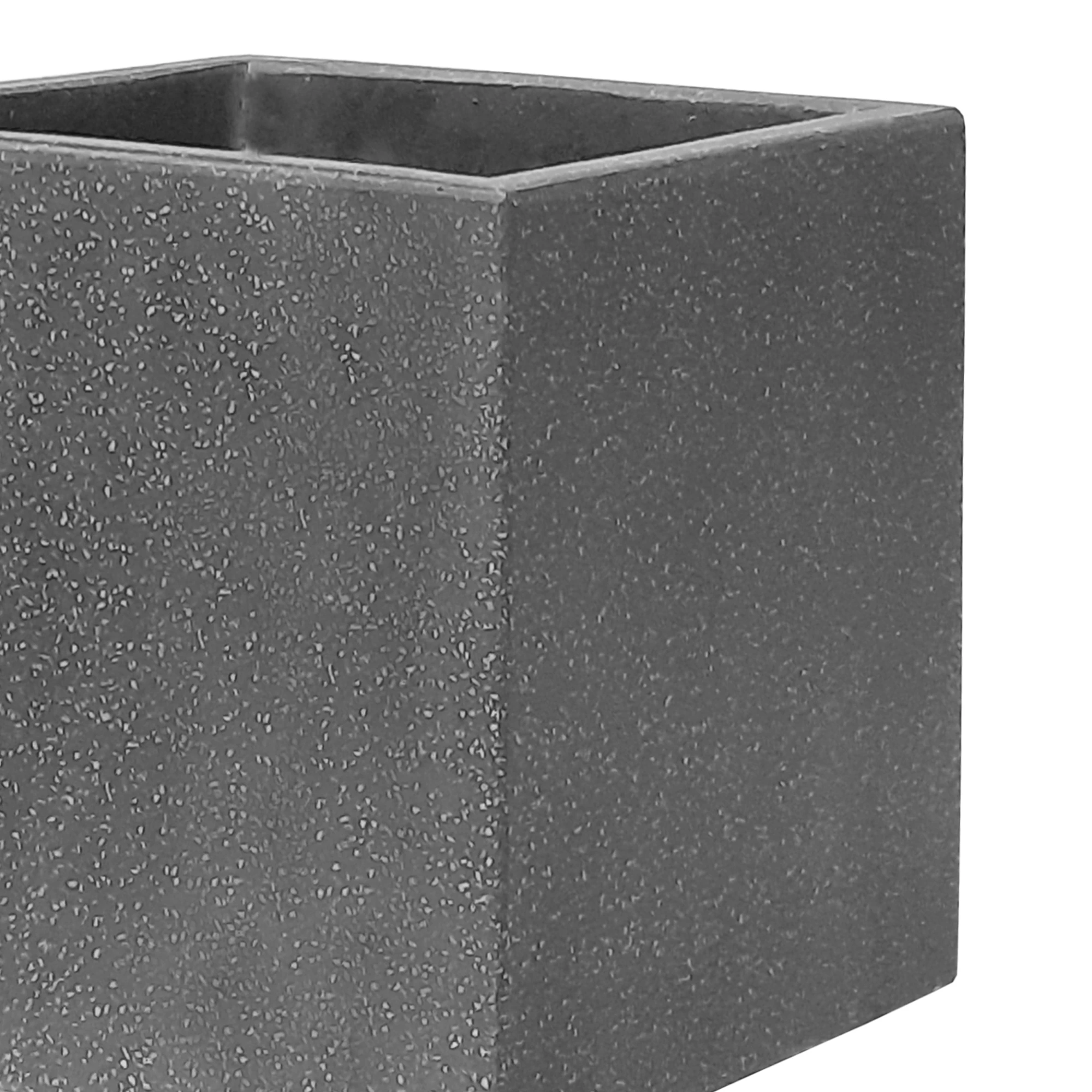 Verve Nore Dark Grey Square Planter (H) 48cm X (W) 48cm 2 Verve Nore Dark Grey Square Planter (H) 48cm X (W) 48cm - Image 2